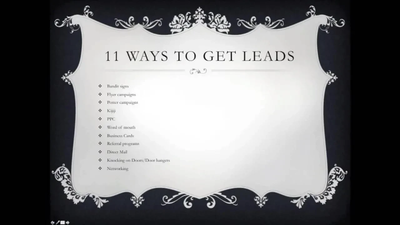 Selling Leads And Action Plan lesson poster